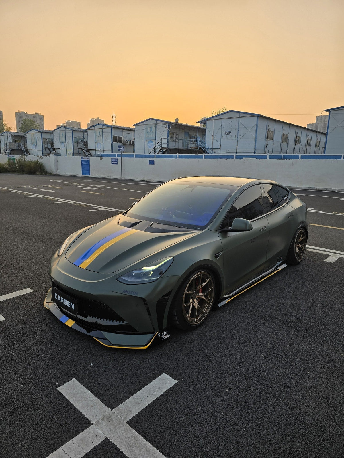 Military Green — Robot Craftsman Tesla Model Y Starship Polypropylene (PP) Full Bodykit
