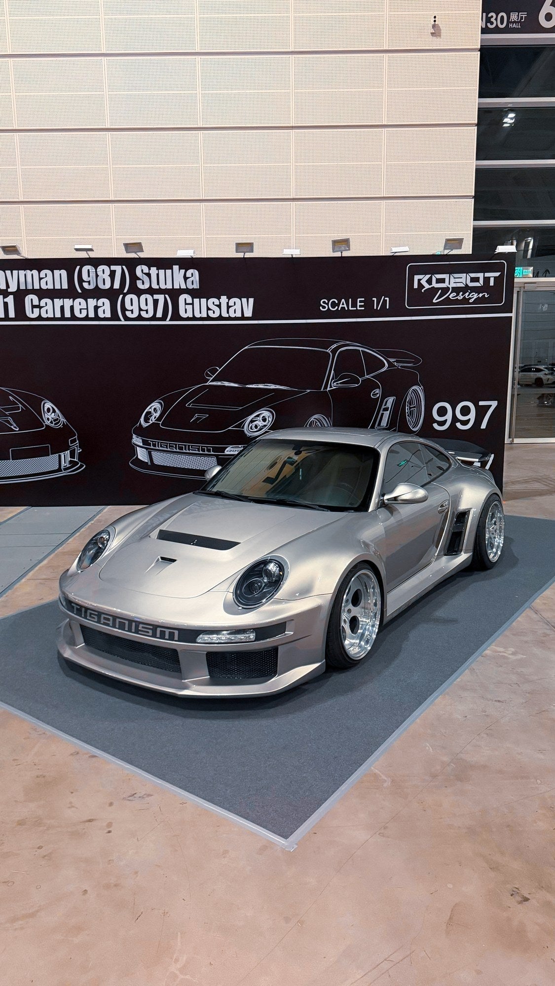 Silver JPM — Robot Porsche 911 Carrera 997 (2004–2012) Tiganism Gustav Full FRP & Partial Carbon Widebody Kit