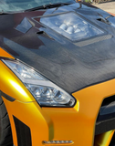 CMST Tuning Nissan GTR GT-R R35 2008-2016 Carbon Fiber Tempered Glass Transparent Hood Window See Through