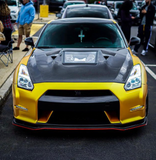 CMST Tuning Nissan GTR GT-R R35 2008-2016 Carbon Fiber Tempered Glass Transparent Hood Window See Through