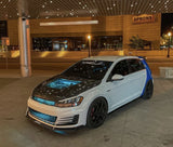 CMST Carbon Fiber PVC Glass Transparent Hood for Volkswagen GTI & Golf R & Golf MK7 MK7.5