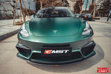 CMST Tuning Carbon Fiber Front Bumper for Tesla Model 3 Ver.1 with Carbon Fiber Canards & Front Lip