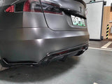 CMST Carbon Fiber Rear Diffuser (3 Pcs) for Tesla Model S 2016-2019