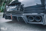 CMST Tuning Rear Bumper & Rear Diffuser Ver.2 for Nissan GTR GT-R R35 2008-2016 Carbon Fiber / FRP