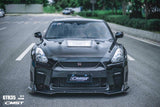 CMST Tuning Nissan GTR GT-R R35 2008-2016 Carbon Fiber Tempered Glass Transparent Hood Window See Through