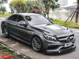 CMST Tuning Carbon Tempered Glass Transparent Bonnet For Mercedes Benz 2015-2020 AMG C63 Sedan Coupe 2 Door 4 Door