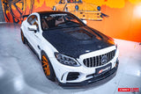 CMST Tuning Carbon Tempered Glass Transparent Hood For Mercedes Benz 2015-2020 W205 Sedan C300 C43 C Coupe 2 Door 4 Door Ver.2