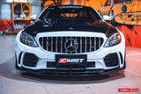 CMST Tuning Carbon Tempered Glass Transparent Hood For Mercedes Benz 2015-2020 W205 Sedan C300 C43 C Coupe 2 Door 4 Door Ver.2