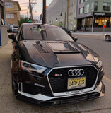 CMST Tuning Glass Transparent Carbon Fiber Hood Bonnet Ver.3 for Audi RS3 2018-2020 & 2014-2020 A3 & A3 S Line & S3
