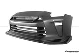 Carbonado TS Style Front Bumper & Front Lip for Nissan GTR GT-R R35 2017-2022 EBA Carbon Fiber / FRP