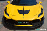 PAKTECHZ Carbon Fiber Front Lip Splitters for Ferrari F8 Tributo / Spider