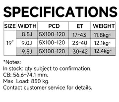 Makstton Mono-Forged 19" Wheel FG MR7