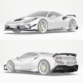Ferrari F8 Paktechz Full Dry Carbon Aerodynamics kit