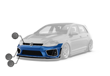 Robot Craftsman Volkswagen Golf / GTI / Golf R MK7 MK7.5 Fibre Glass Reinforced Plastic Complete Front Bumper (FRP)