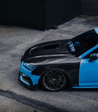 SD Carbon Fiber Tempered Glass Hood Bonnet For Audi A4 S4 2017-ON B9 B9.5