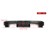 SOOQOO M4 G82 G83 Carbon Fiber Diffuser With Brake Light + Rear Splitter