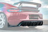 TAKD Carbon Dry Carbon Fiber Rear Diffuser & Canards for Porsche 718 Boxster / Cayman