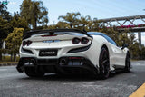 PAKTECHZ Carbon Fiber Side Skirts & Splitters for Ferrari F8 Tributo / Spider