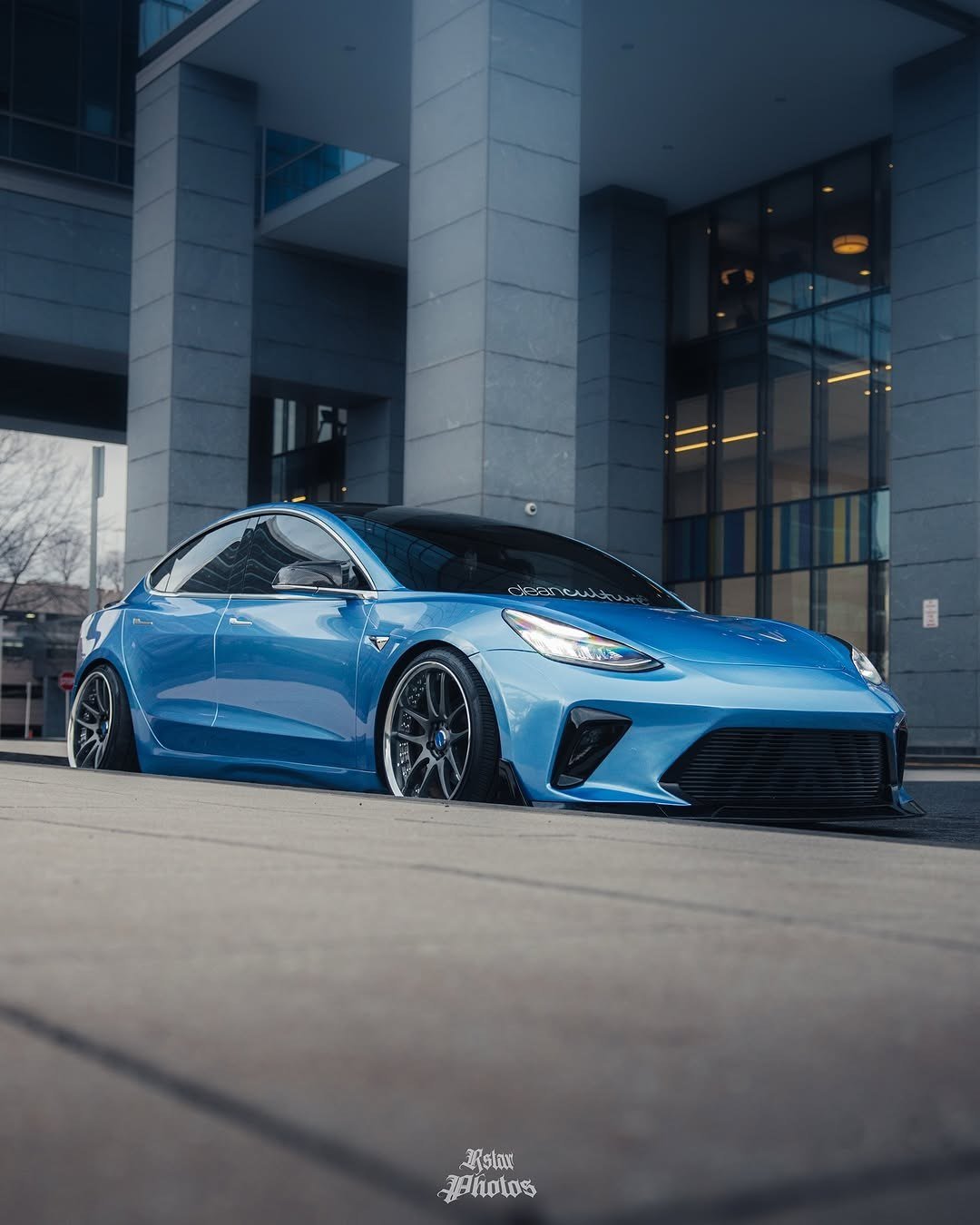 Baby Blue Tesla Model 3 — Robot Craftsman HACKER Narrowbody