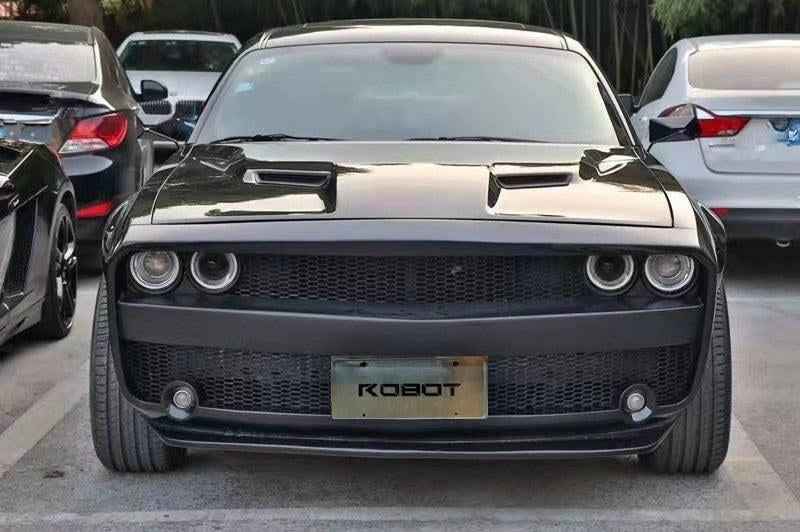 Black — ROBOT CRAFTSMAN Front Bumper BANDIT for Dodge Challenger 2015-ON