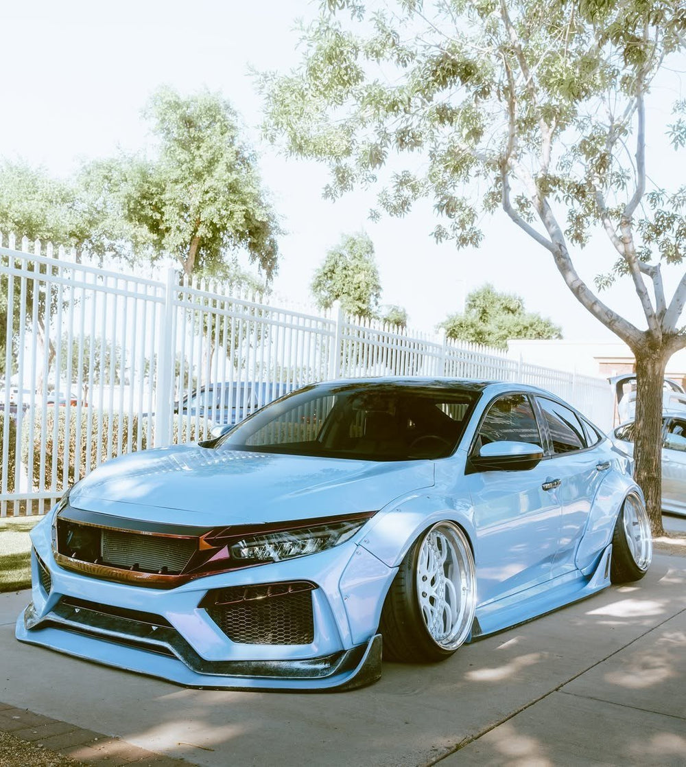 Blue — Robot 10th Gen Honda Civic SEDAN FRP Complete Widebody Kit