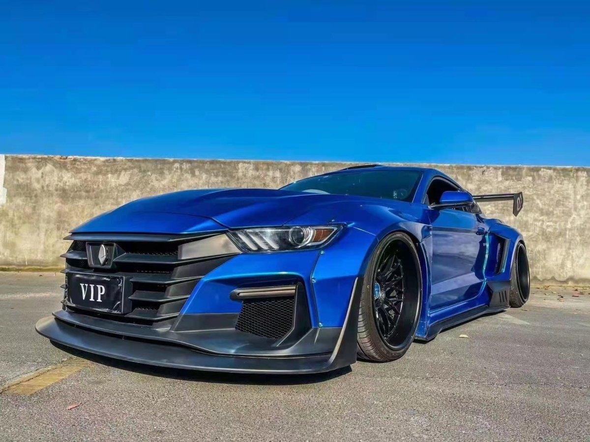 Blue — Robot Craftsman Ford Mustang Dawn Widebody Kit 2015-2023