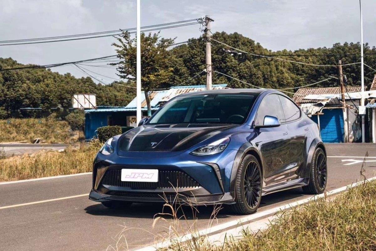 Blue — Robot Craftsman Tesla Model Y Starship Polypropylene (PPfrp) Full widebody Bodykit