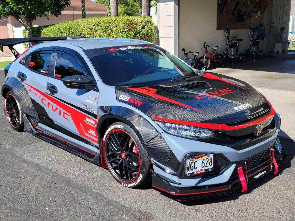 Carbon — Robot 10th Gen Honda Civic SEDAN  Hatchback FRP Complete Widebody Kit