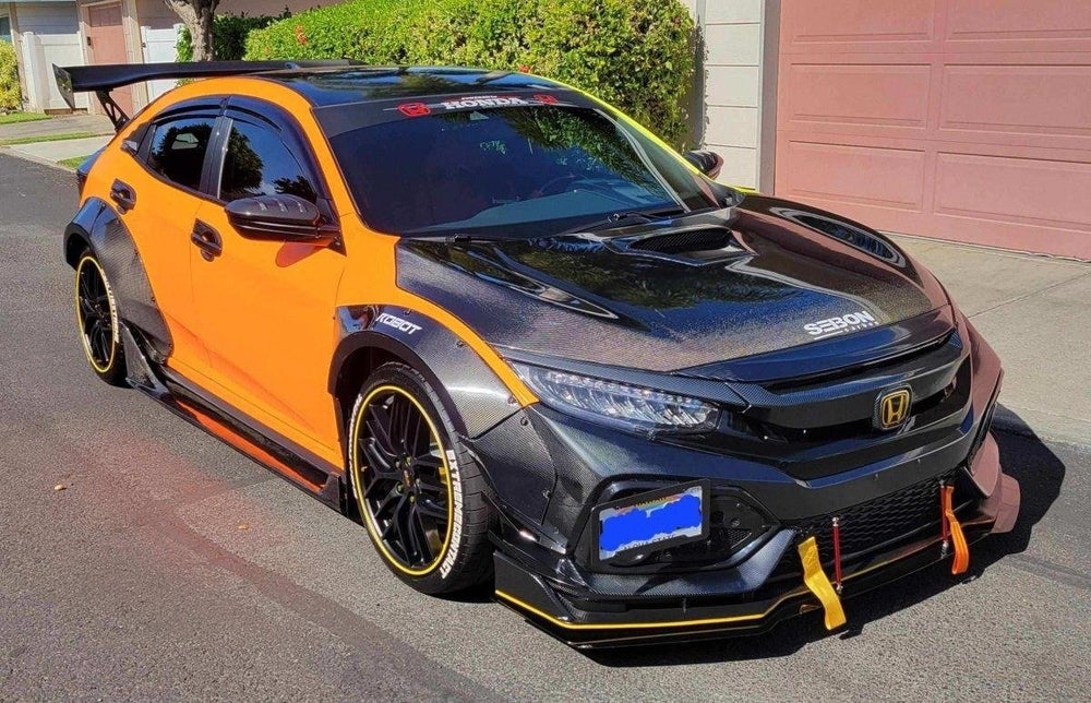 Carbon — Robot 10th Gen Honda Civic SEDAN  Hatchback FRP Complete Widebody Kit — Build 2