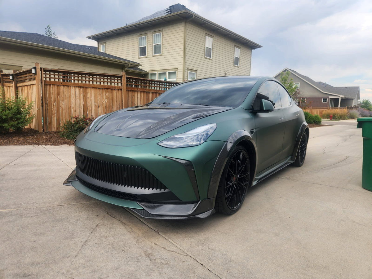 Dark Green — Robot Craftsman Tesla Model Y Starship Polypropylene (PPfrp) Full widebody Bodykit