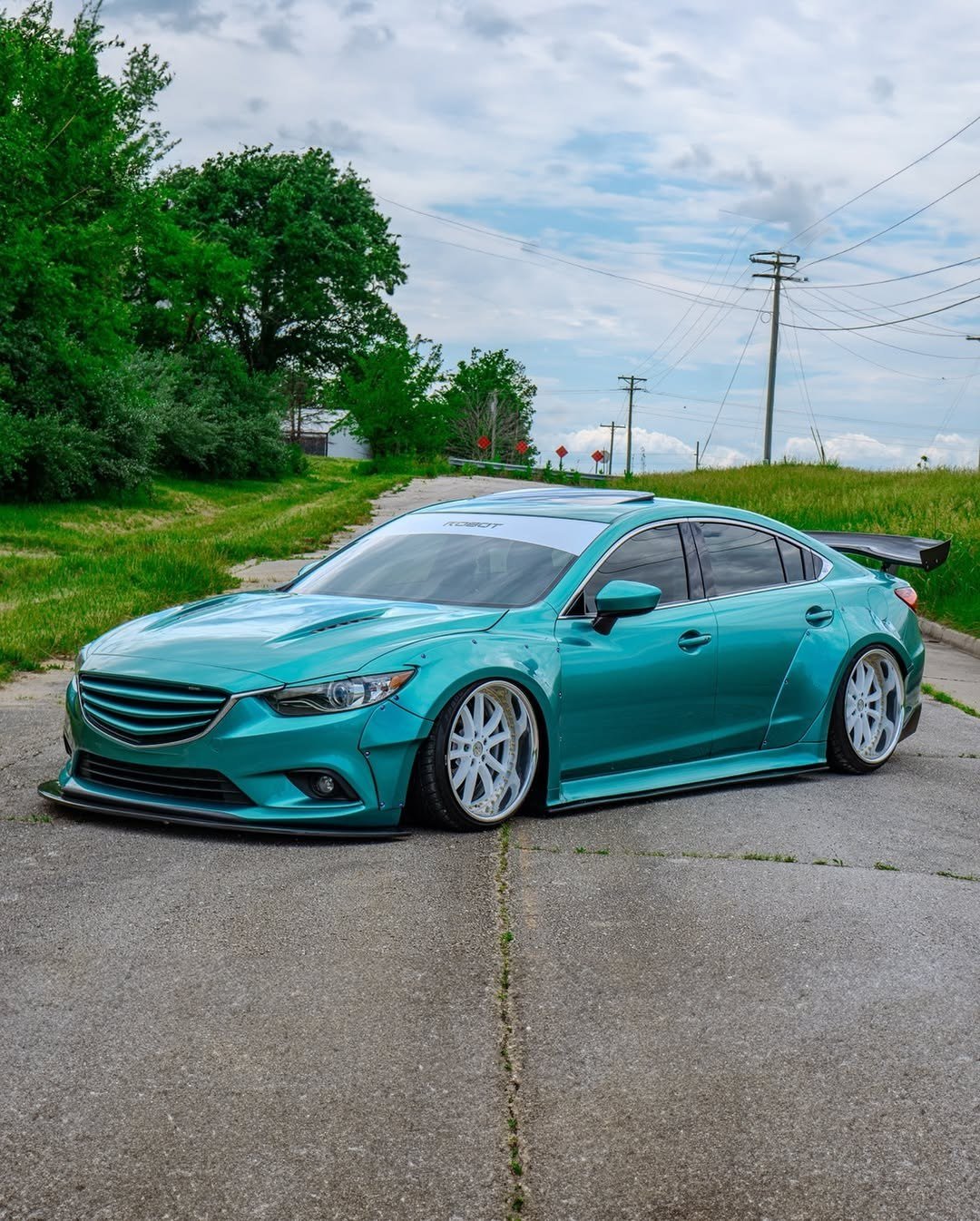 Green — Robot Craftsman Mazda 6 2014-2017 Widebody Kit Fibre Glass Reinforced Plastic Complete Body Kit (FRP)
