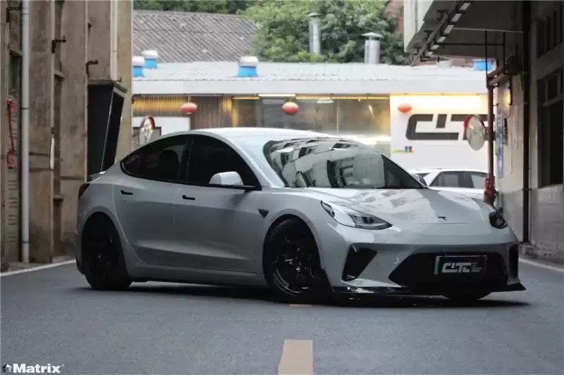 Grey Tesla Model 3 — Robot Craftsman HACKER Narrowbody