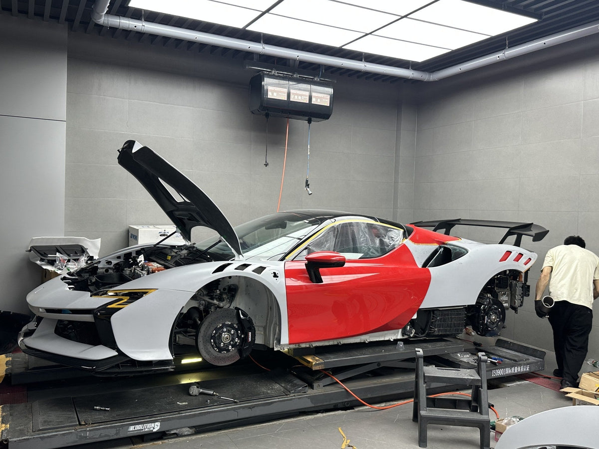 Install Photos — Ferrari SF90XX Style Conversion Kit for SF90 – Complete Prepeg Carbon Body Kit