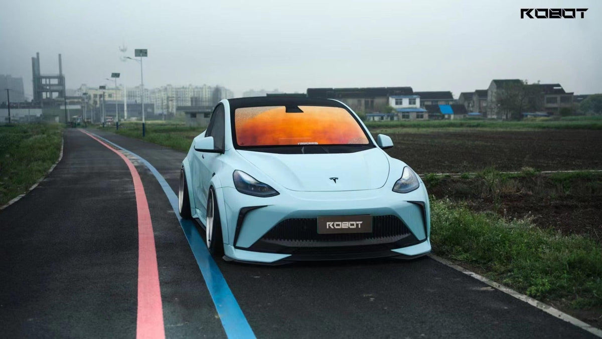 Light Blue — Robot Craftsman Tesla Model Y Starship Polypropylene (PPfrp) Full widebody Bodykit