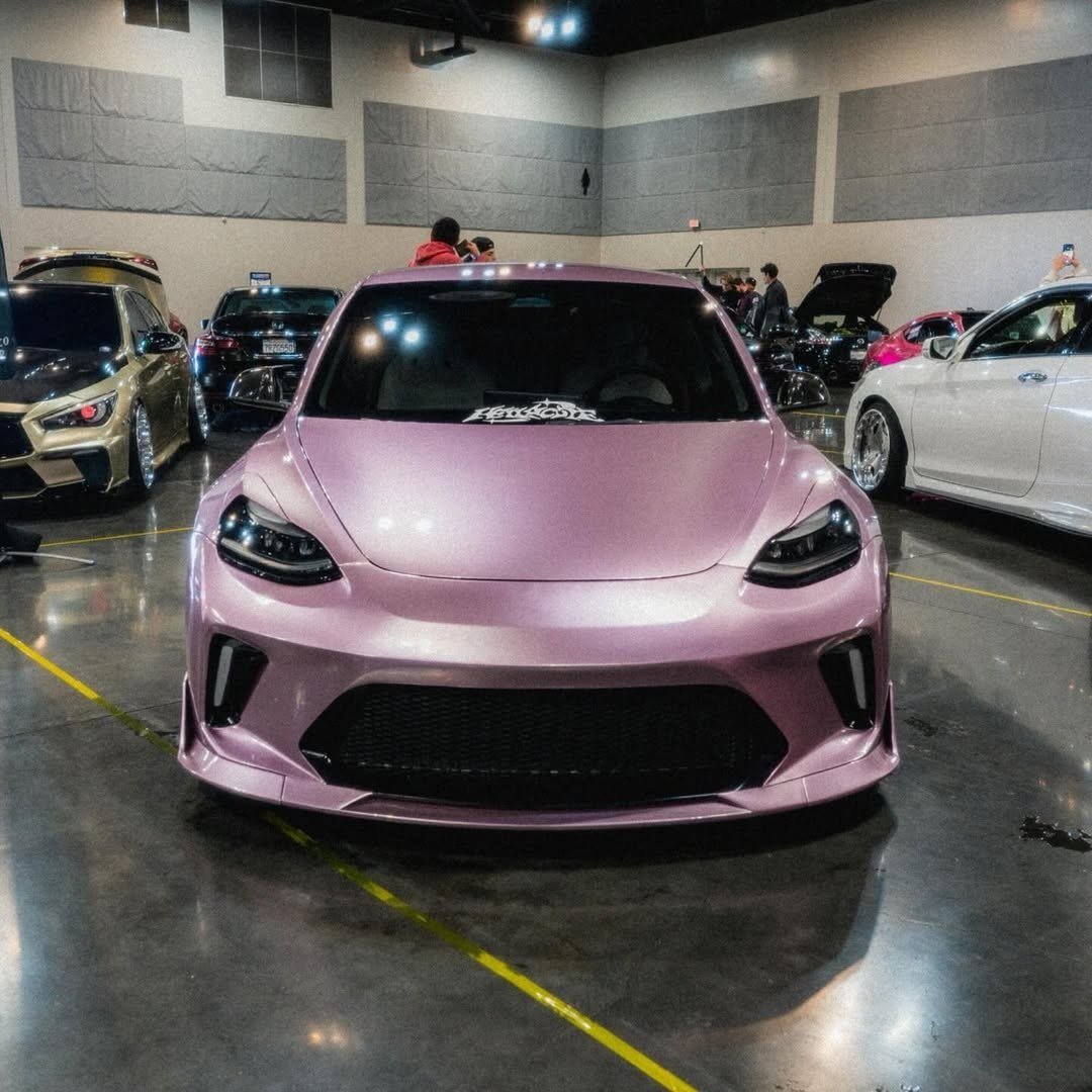 Light Pink Tesla Model 3 — Robot Craftsman HACKER Narrowbody