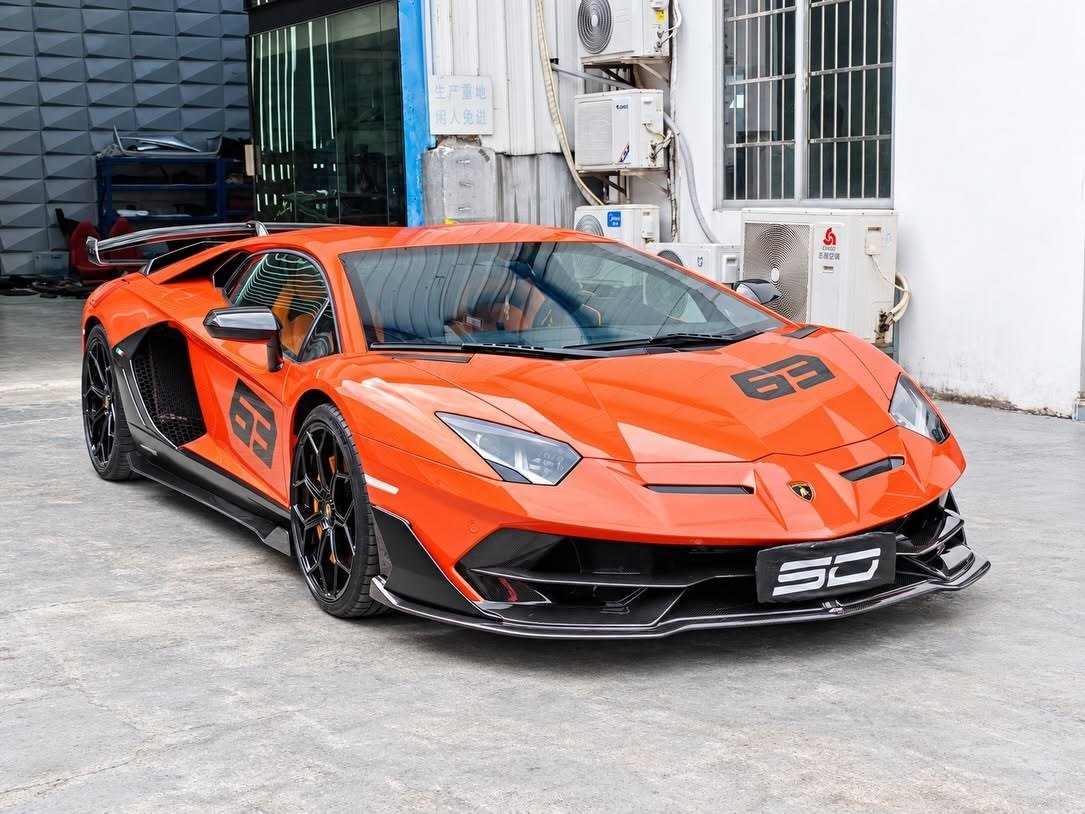Orange — SD Dry Carbon Fibre Conversion Full Body Kit Conversion for Lamborghini Aventador LP700720740750 Upgrade to SVJ Full Body Kit
