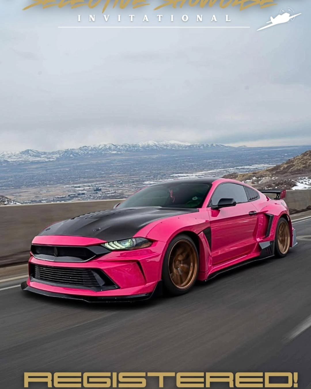 Pink — Robot Craftsman Ford Mustang Dusk Widebody Kit 2015-2023