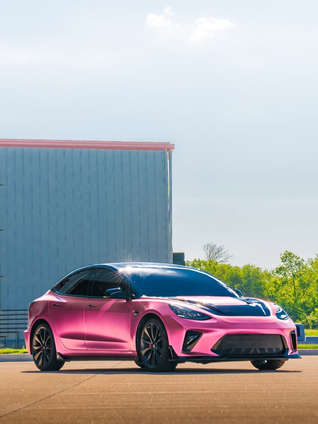 Pink Tesla Model 3 — Robot Craftsman HACKER Narrowbody