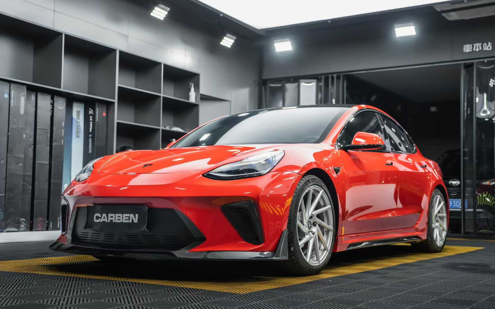 Red Tesla Model 3 — Robot Craftsman HACKER Narrowbody — Build 5