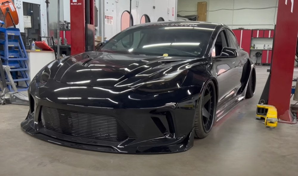Black Tesla Model 3 — Robot Craftsman HACKER Widebody — Build 3