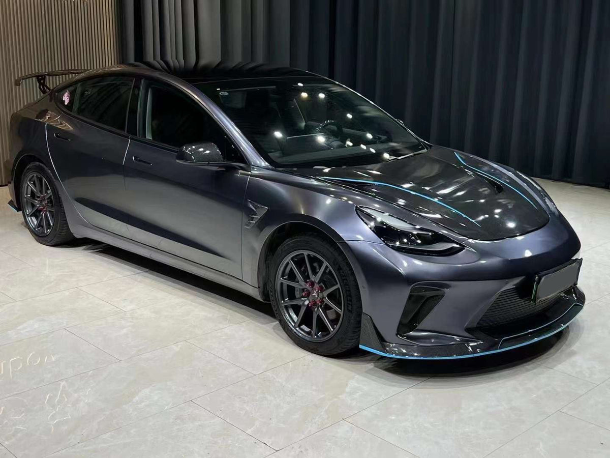 Stealth Grey Tesla Model 3 — Robot Craftsman HACKER Narrowbody