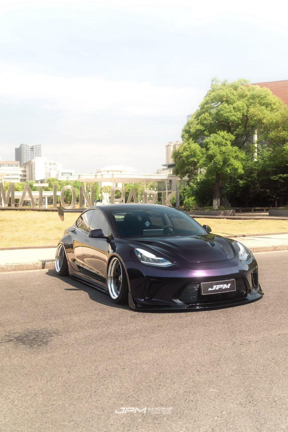 Purple Tesla Model 3 — Robot Craftsman HACKER Widebody — Build 2