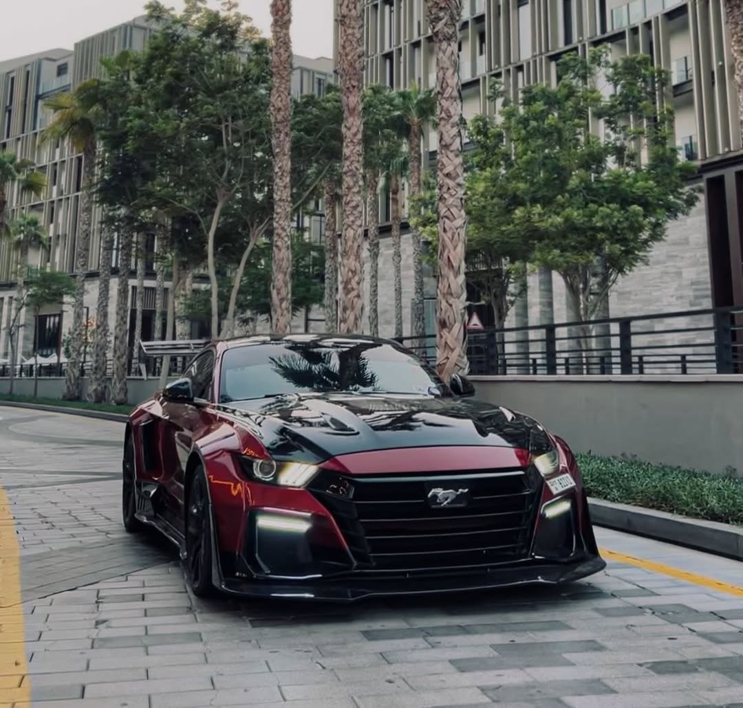 Red Dubai — Robot Craftsman Ford Mustang Dawn Widebody Kit 2015-2023