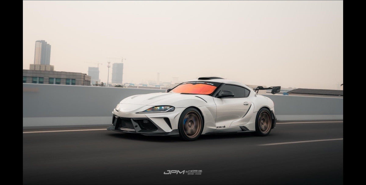 Toyota GR Supra — Robot Alerion B Bodykit | White & Lime Green
