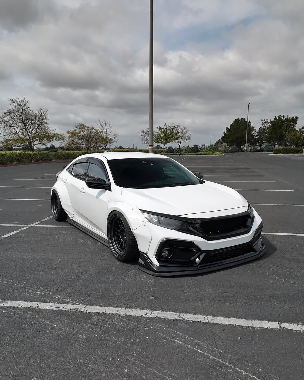 White — Robot 10th Gen Honda Civic SEDAN  Hatchback FRP Complete Widebody Kit