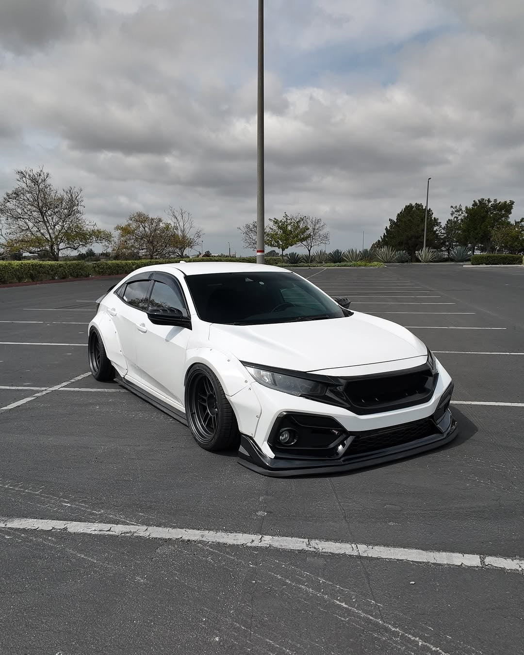 White — Robot 10th Gen Honda Civic SEDAN  Hatchback FRP Complete Widebody Kit