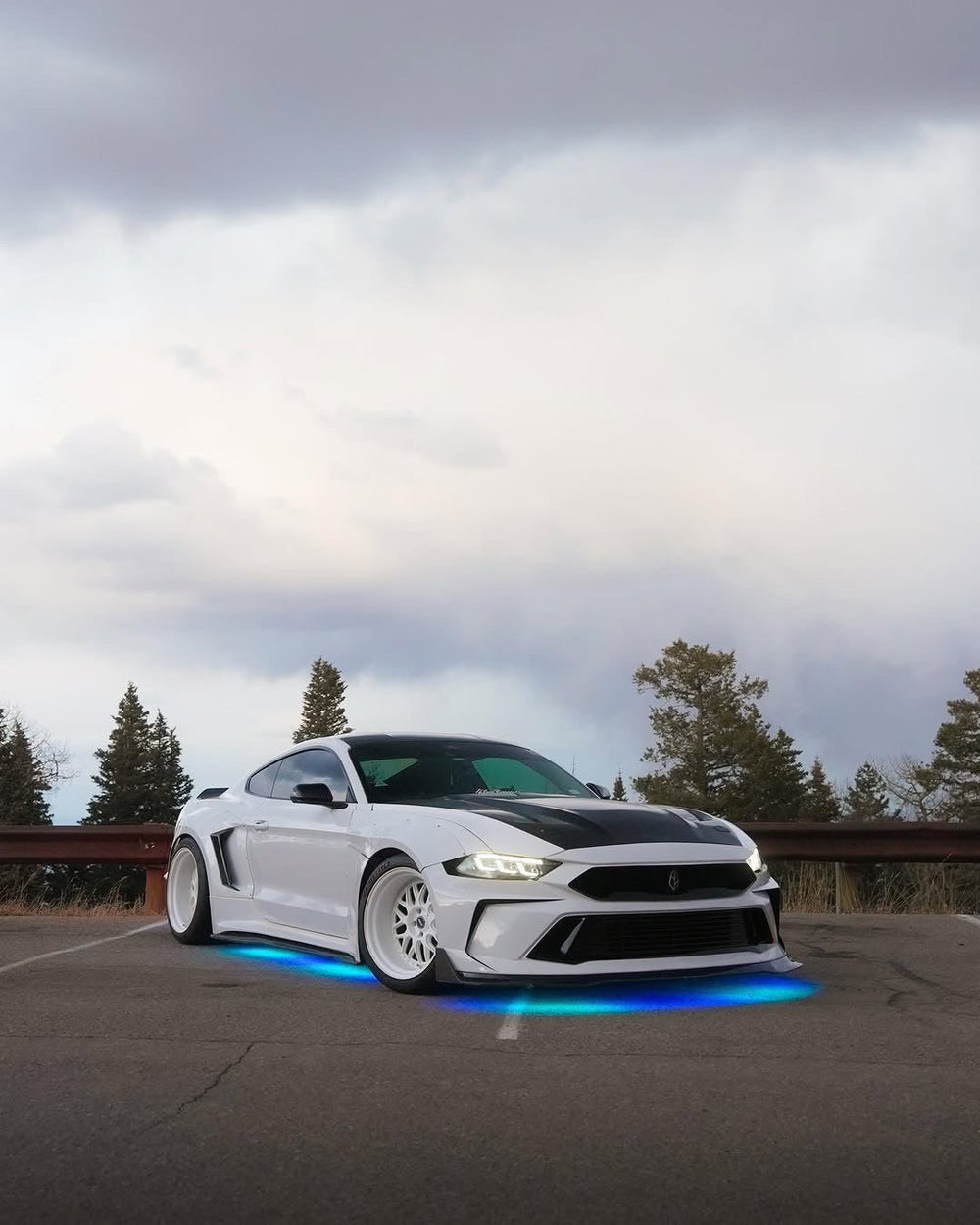 White — Robot Craftsman Ford Mustang Dusk Widebody Kit 2015-2023