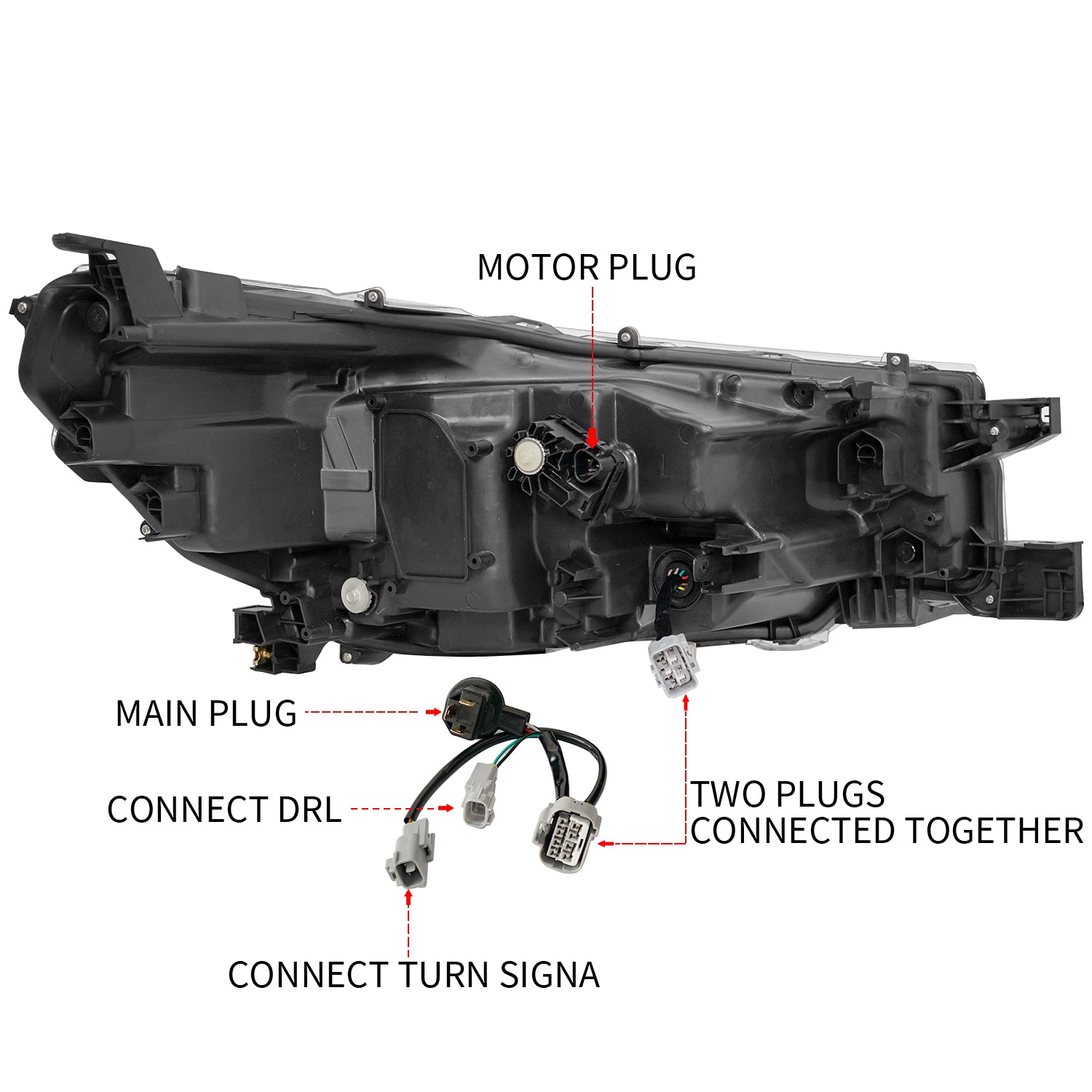 Full LED Headlights Assembly For Toyota Hilux 2021-2023