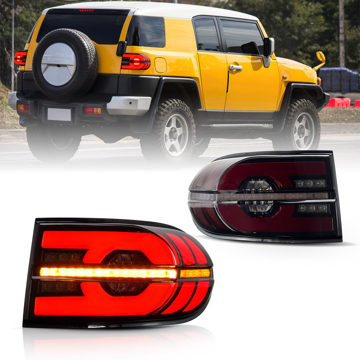 Full LED Tail Light Assembly For Toyota FJ Cruiser 2007-2021