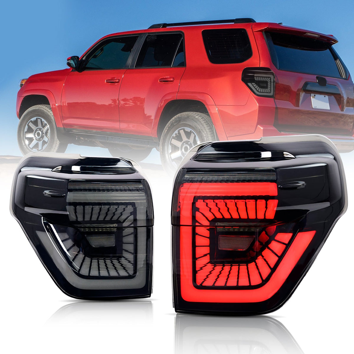 Full LED Tail Lights Assembly For Toyota 4Runner 2014-2021